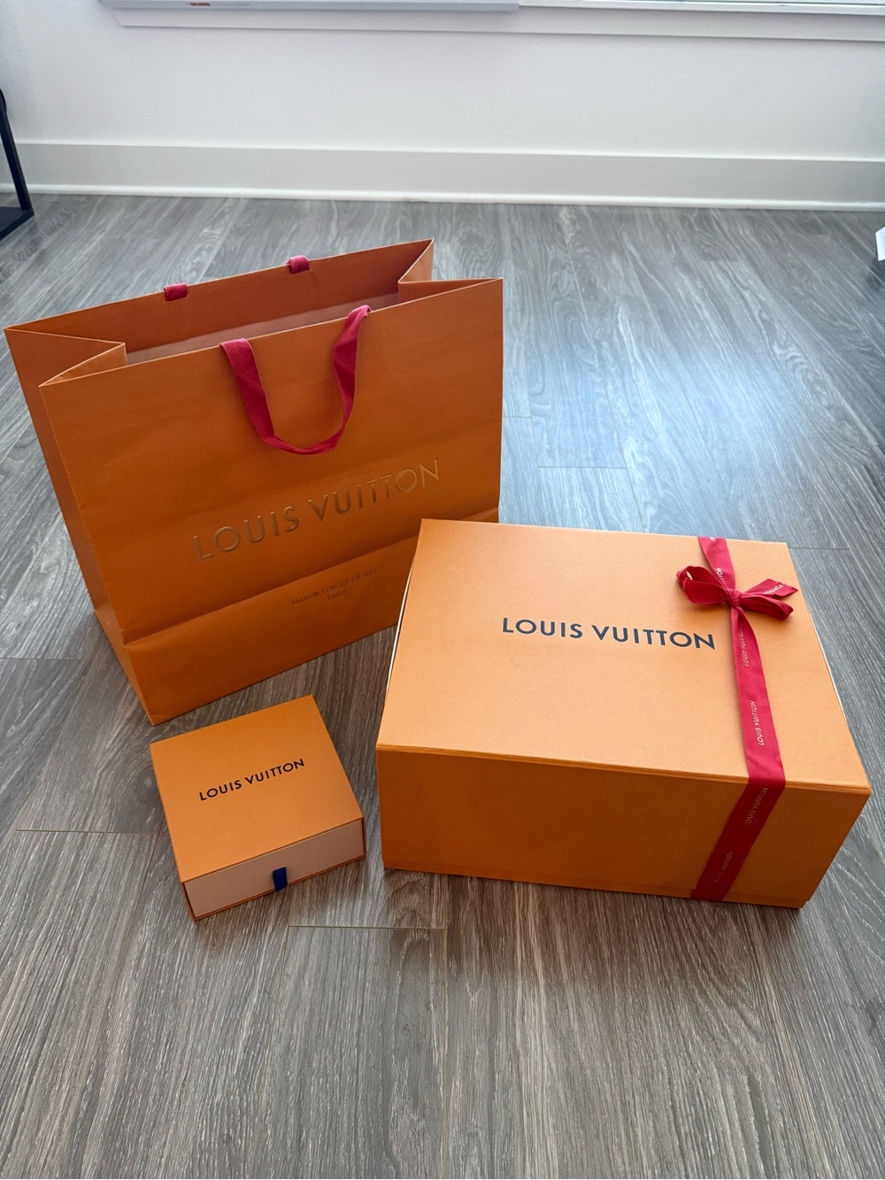 Louis Vuitton Boxes and Shopping Bag Bundle